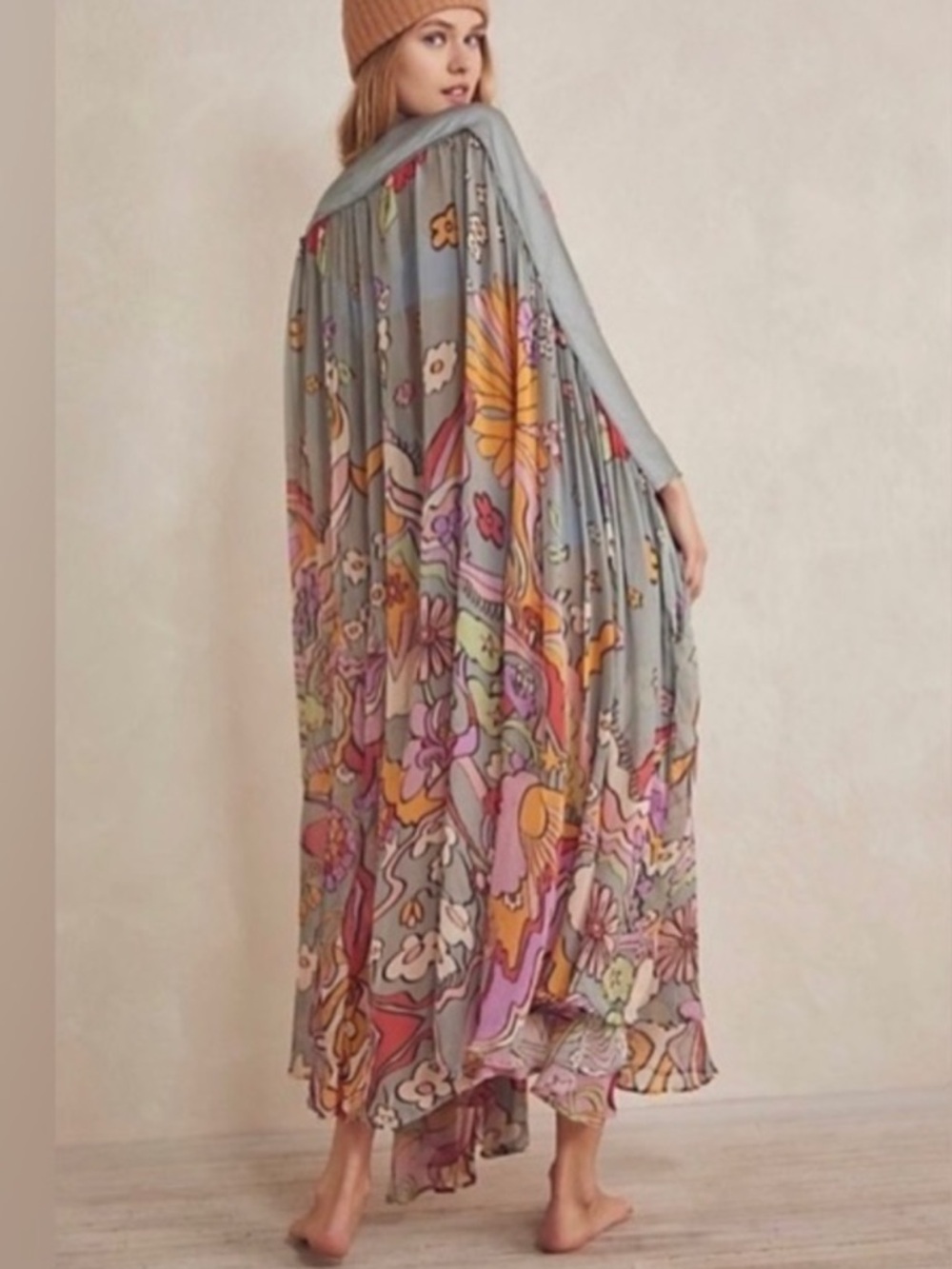 Free People Monarch Kimono in Seafoam RARE One size - Picture 3 of 15